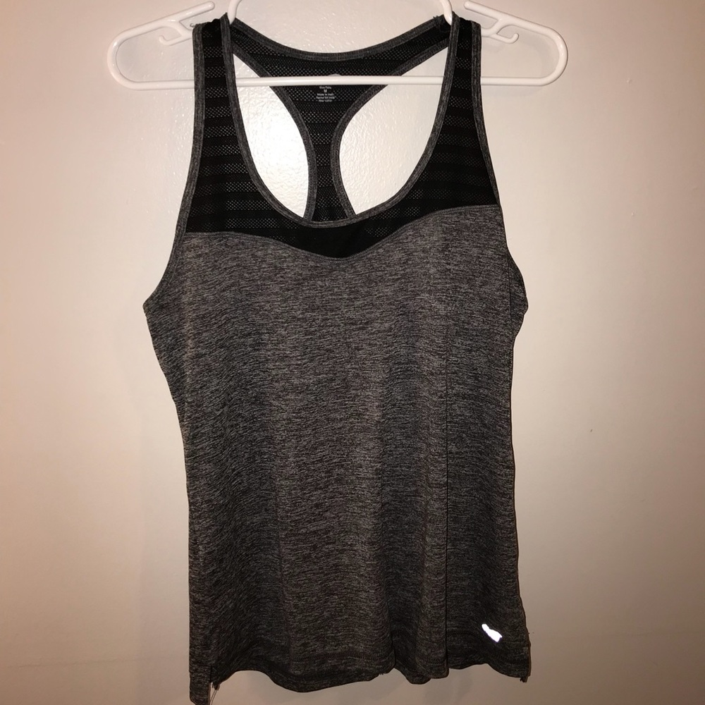 Grey Mesh Athletic Tank Top